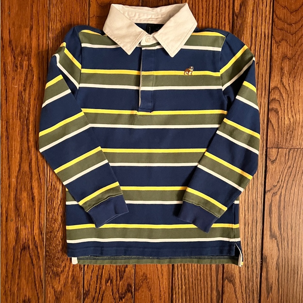 Janie and Jack Striped Long Sleeve Polo